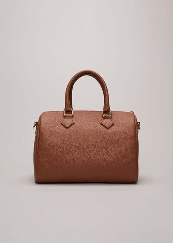 Phase Eight Brown Leather Bowling Bags Brown Canada | QSBTMV-160